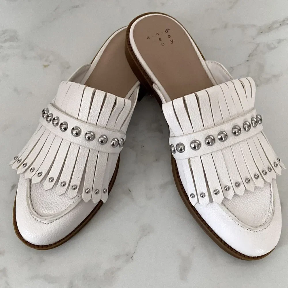 A new day white loafers